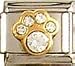 Clearly Charming April Diamond Paw Print Birthstone Cat Dog Bear Animal Theme Italian Charm