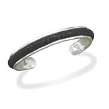 Black Stingray Men's Sterling Silver Cuff Bracelet