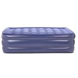 Smart Air Beds Raised Comfort Top Flocked Queen Size Inflatable Mattress (Best) BD-1224 W/AC Pump, Bag & Patch Kit