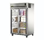 Freezer, Reach-In, 2 Section/Glass Doors, 56 cu ft