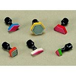 Pattern Block Rubber Stamps: set of 6