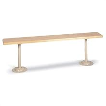 Lyon DD5812 Hardwood Top, Locker Room Bench with 3 Painted Steel Pedestals, 108" Width x 9-1/2" Depth x 18" Height, Dove Gray