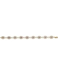 CleverEves 14K Yellow Gold 7 Inch Tri-Clr R Lady Guadalupe Brac.