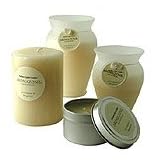 ONE 4x5.5 inch LARGE FROSTED GLASS VASE. BURNS APPROX. 80 HRS. - LEMONGRASS and BERGAMOT ESSENTIAL BLEND by Lemongrass & Bergamot Essential Blend