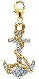 Anchor, 14K Gold Diamond Charm