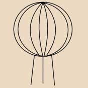 Globe Topiary Frame Plastic Coated Wire 7X7 Inch
