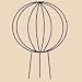 Globe Topiary Frame Plastic Coated Wire 7X7 Inch