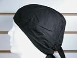 Do-rag Durag - Solid Black Cotton - One size
