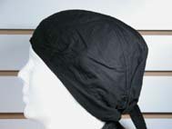 Do-rag Durag - Solid Black Cotton - One size