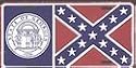Georgia State Flag License Plate (Original Style)