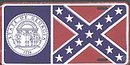 Georgia State Flag License Plate (Original Style)