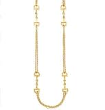 14k Yellow Gold Vermeil Chain Link Necklace- 33 IN