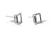 14K White Gold Genuine Emerald-cut White Topaz Stud Earrings