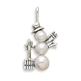 Cultured Freshwater Pearls Snowman Charm