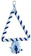 Birdzilla 12 Inch By 12 Inch Triangle Bird Toy Swing Colorful Cotton Rope Safe Stainless Steel Quick Link Bird Toy Swing Small Medium Large Parrot African Gray