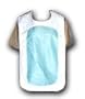 Mealtime Clothing Protector/Re-Usable Bib - 15" x 30" - White w/ Water-Proof Barrier - Each