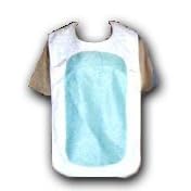 Mealtime Clothing Protector/Re-Usable Bib - 15" x 30" - White w/ Water-Proof Barrier - Each