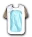Mealtime Clothing Protector/Re-Usable Bib - 15 x 30 - White w/ Water-Proof Barrier - Each