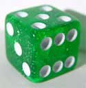 Trik Topz Green Glitter Dice Valve Caps