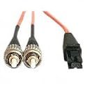 APC Fiber Glasfaser Patchkabel MTRJ auf ST Normung: 625&micro;m 1m orange