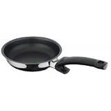 Nonstick Stainless Fry Pan - 7.9 (Stainless Steel / Black) (4H x 9W x 9D)