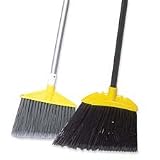 RUB638900BK - Angle Broom,Jumbo,Stain Resistant Bristles,12-1/2 W,Black