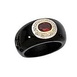 14k Gold, Onyx & Garnet Ring- Sizes 6-8