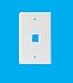 1 Port Keystone Wall Plate-White 12-NF100-WH