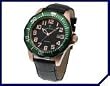 Exclusive Jacques du Manoir Barracuda Rose Gold, Black and Green Men's Watch-Designed and Made 100% in Switzerland