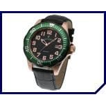 Exclusive Jacques du Manoir Barracuda Rose Gold, Black and Green Men’s Watch-Designed and Made 100% in Switzerland