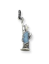 Sterling Silver Enameled Statue of Liberty Charm QC3858"
