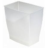 Mono Can, a classy trash can (Frost) (12"H x 11.5"W x 7.5"D)