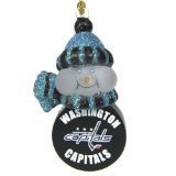 SC Sports Washington Capitals Light-Up Snowman Puck Ornament 3-Pack - Washington Capitals Set of 3