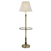 Floor Lamp with Table in Antique Brass