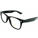 Nerd Glasses Wayfarer Black Frame Clear Lens