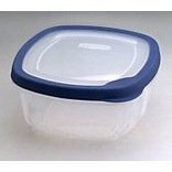 Rubbermaid 5155RDEBLUBLU 1.2 Quart Seal n Saver Square Container - Blue - Case of 6