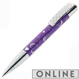 Purple Heart Ballpoint Pen with Keyring by 'Online'