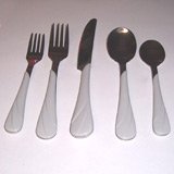 Fiesta Pearl Gray 996 5-piece Flatware Set, Service for 1 by Fiesta