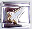 Clearly Charming Space Shuttle Italian Charm