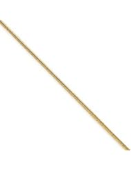 14k Gold 1.4mm Round Snake Chain 7 Inches