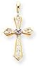 14k Cross Pendant Mounting,