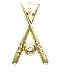 Charm 14kt Gold Baseball Bats with Ball - D1460
