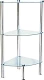 HDS Trading Shelf Arc 3 Tier Chrome and Glass Finish  HDS Trading SA10278