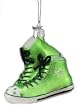 4" Noble Gems Green Retro High Top Sneakers Christmas Mouth Blown Glass Ornament
