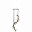 Red Carpet Studio Spiral Tunes Copper Round Ring w/ Multi-color Marbles Wind Chimes
