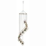 Red Carpet Studio Spiral Tunes Copper Round Ring w/ Multi-color Marbles Wind Chimes