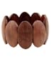 Oval Wood Link Stretch Bracelet