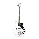 Daisy Rock Retro-H De-Luxe Electric Guitar, White Lightning