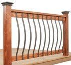 32.25-inch Aluminum Bow Baluster Black Fine Textured- 5 Pack