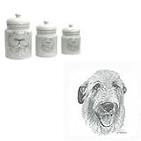 Irish Wolfhound Canister Set, Porcelain by Rosalinde